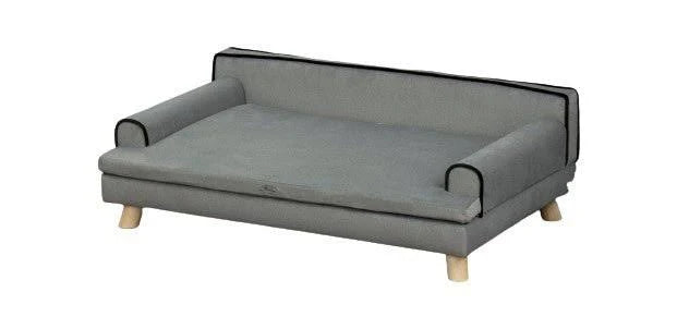PawHut Dog Sofa W/ Legs Water-Resistant Fabric For Large Medium Dogs - Grey
