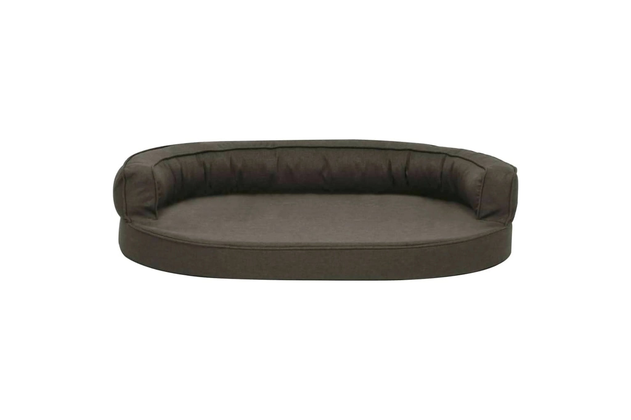 Ergonomic Dog Bed Mattress 75x53 cm Linen Look Dark Grey