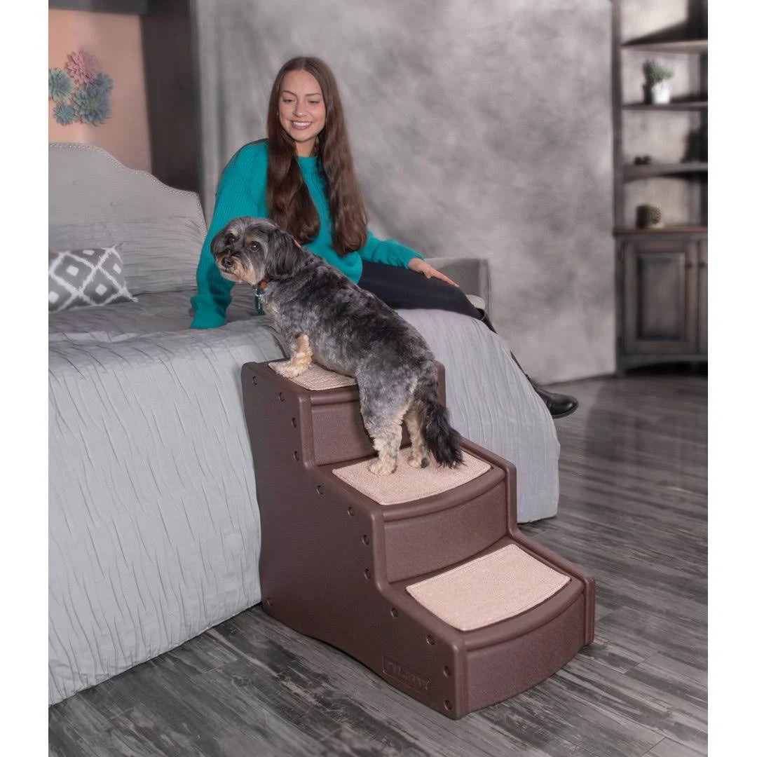 Pet Gear Easy Step Stairs - Chocolate - 3 Step