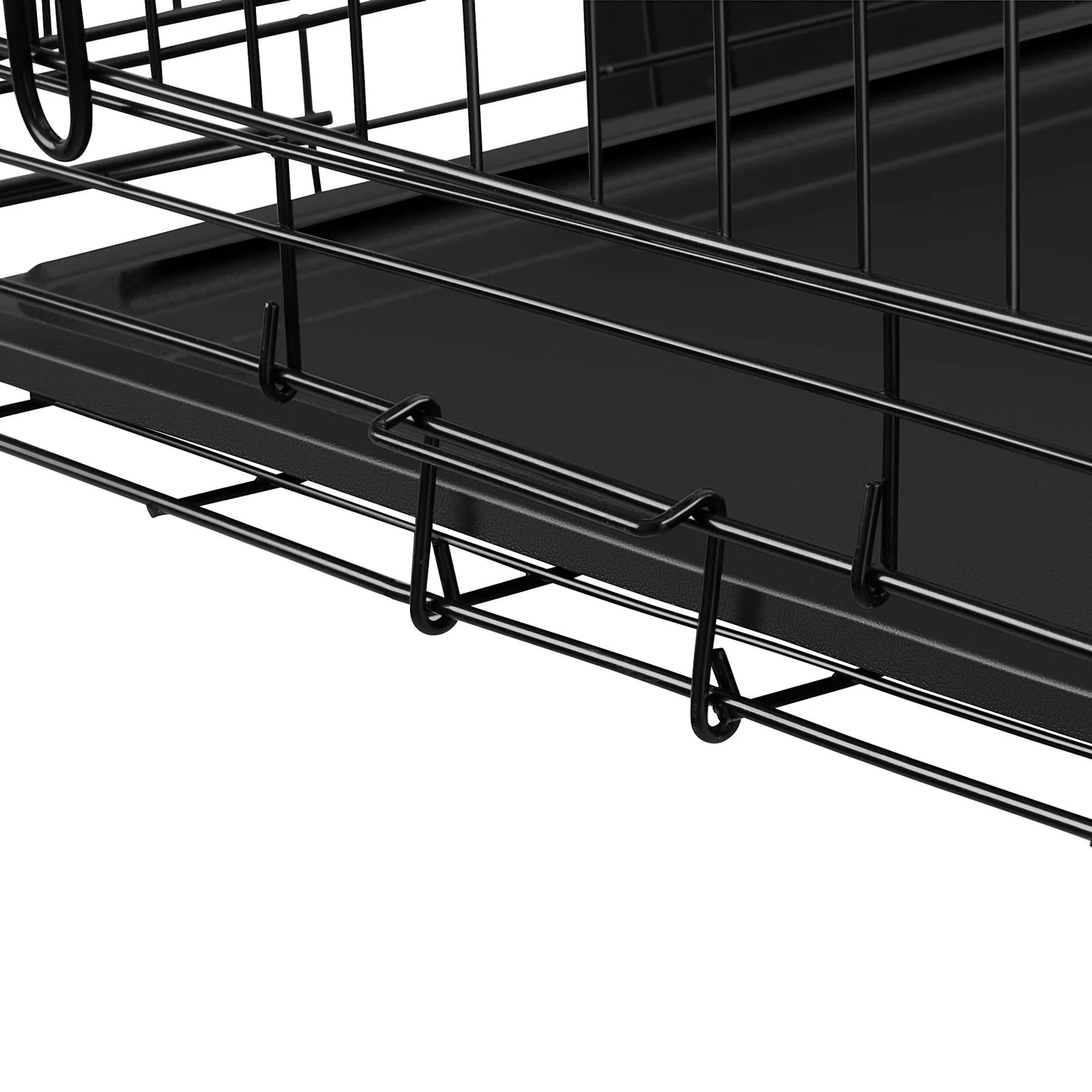 Tectake Luna Foldable Dog Crate Luna 78 x 48 x 52.5 cm, Black