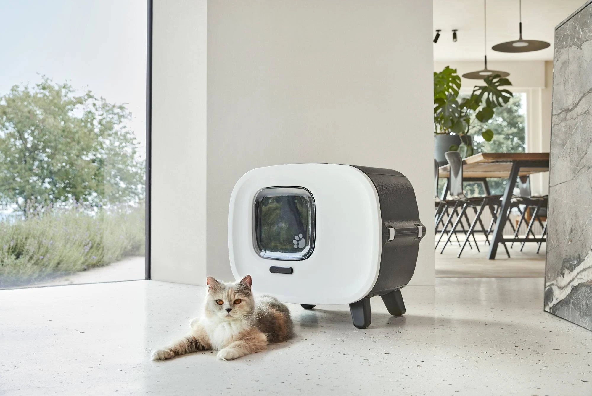 Savic Cat Litter Tray Mira - Anthracite / White