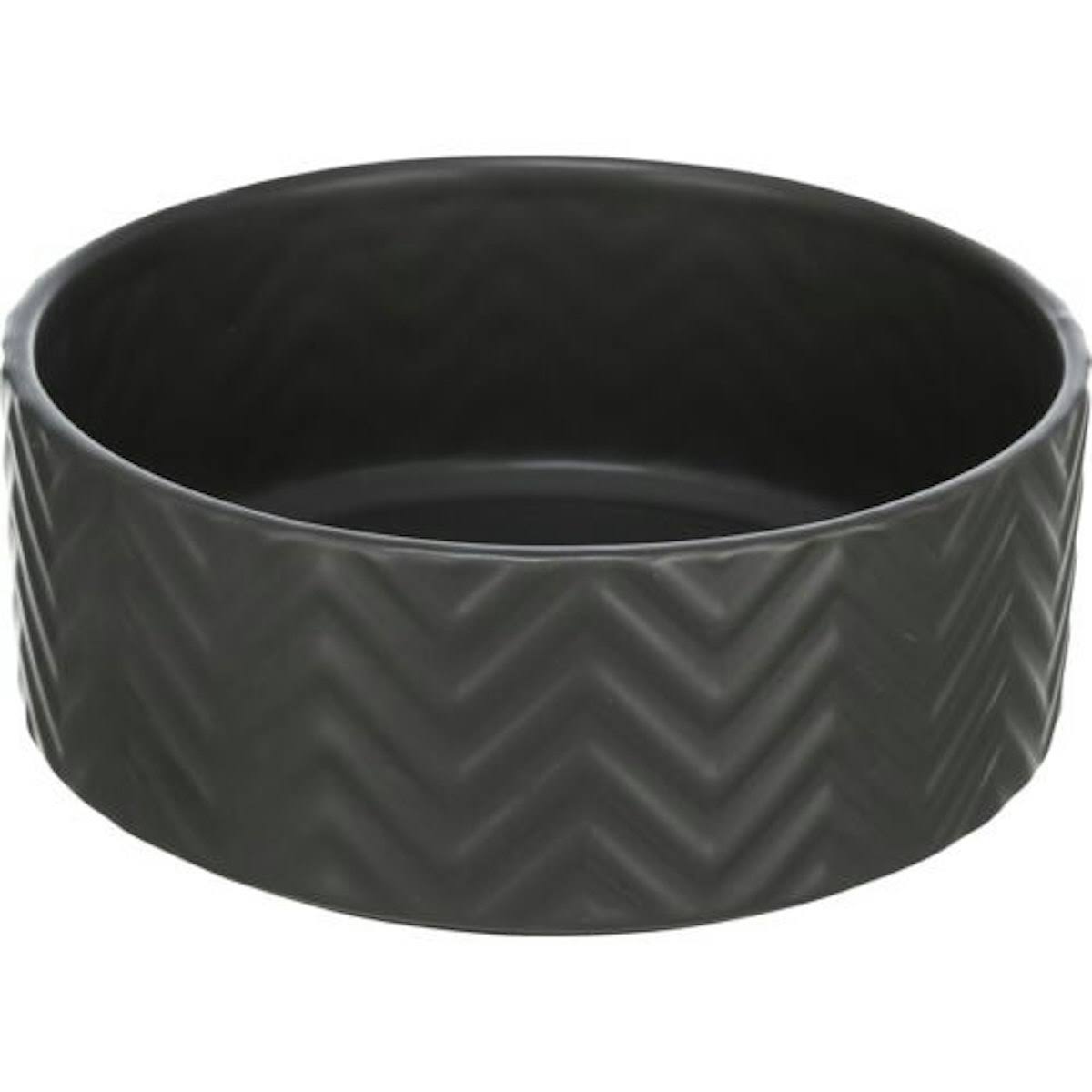 Trixie Bowl Ceramic For Dogs Grey and Light Grey - 15 cm