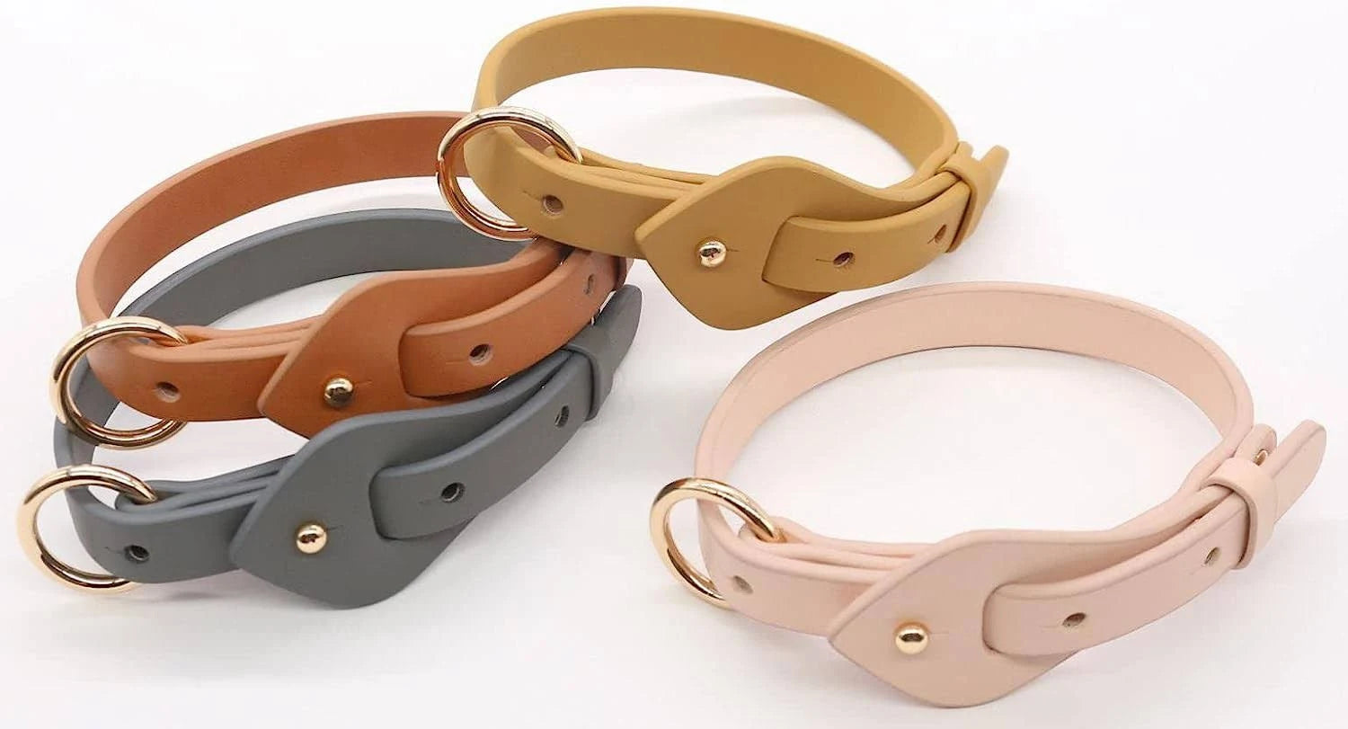 Pet Life 'Ever-Craft' Boutique Series Adjustable Designer Leather Dog Collar Pink