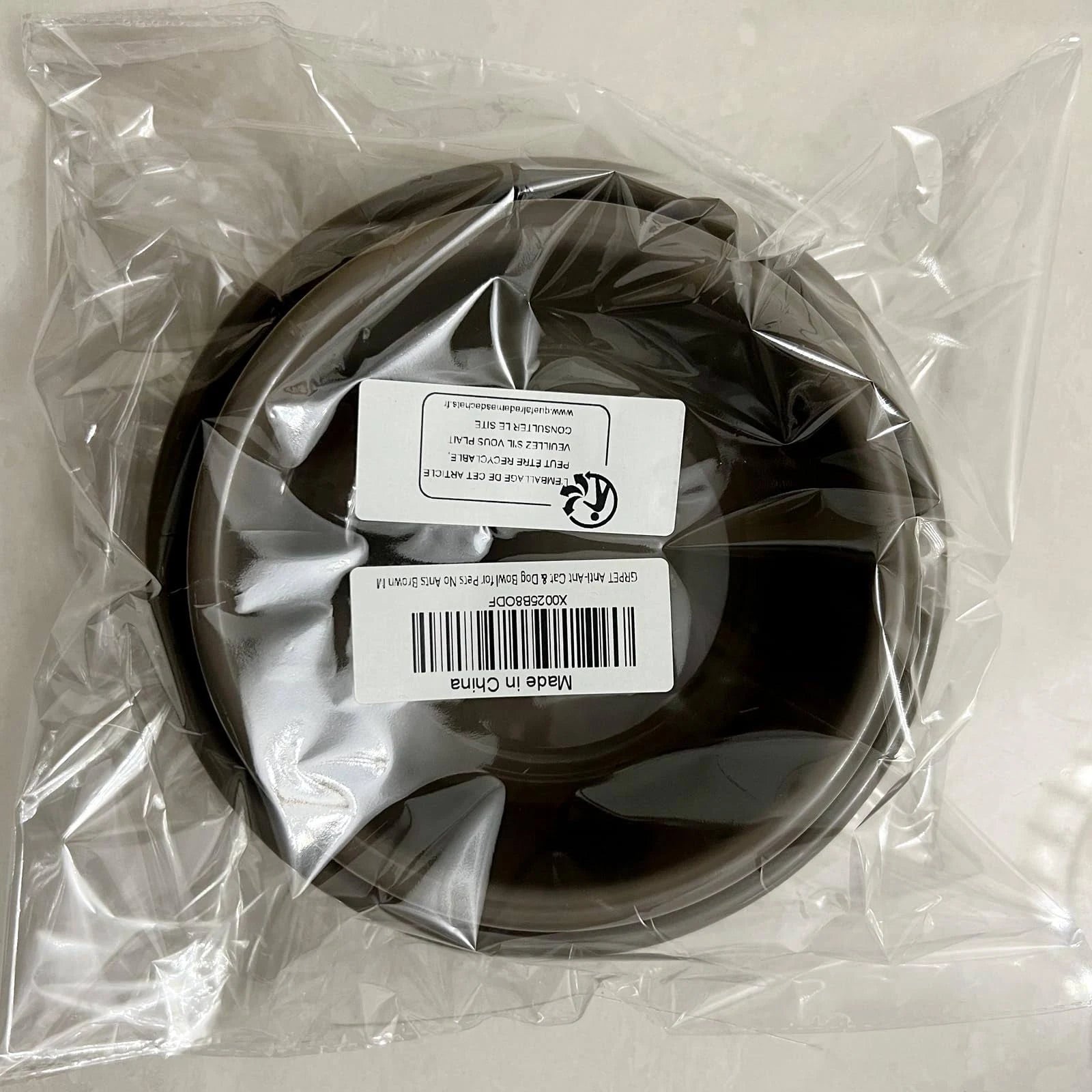 Grpet Anti-Ant Cat & Dog Bowl For Pets No Ants Brown M