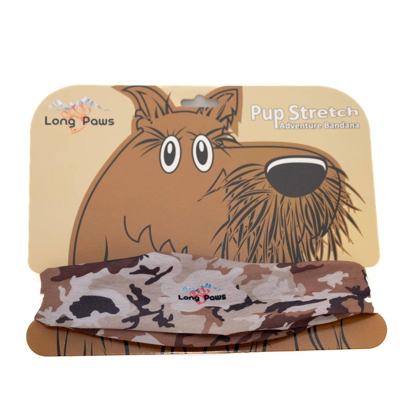 Long Paws Dog Bandana Blue Geo - 25cm x 25cm