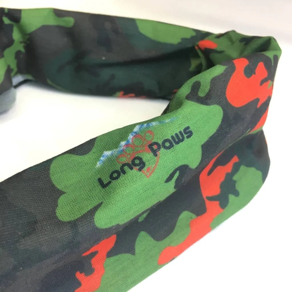 Long Paws Dog Bandana Blue Geo - 25cm x 25cm