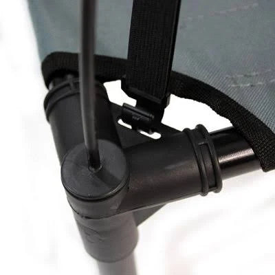 Large Grey Elevated Dog Bed Pet Mesh Camping Cot with Canopy Cover