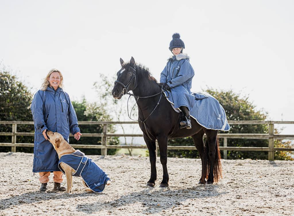 Equidry Waterproof Dog Coat - Steel Blue/Grey