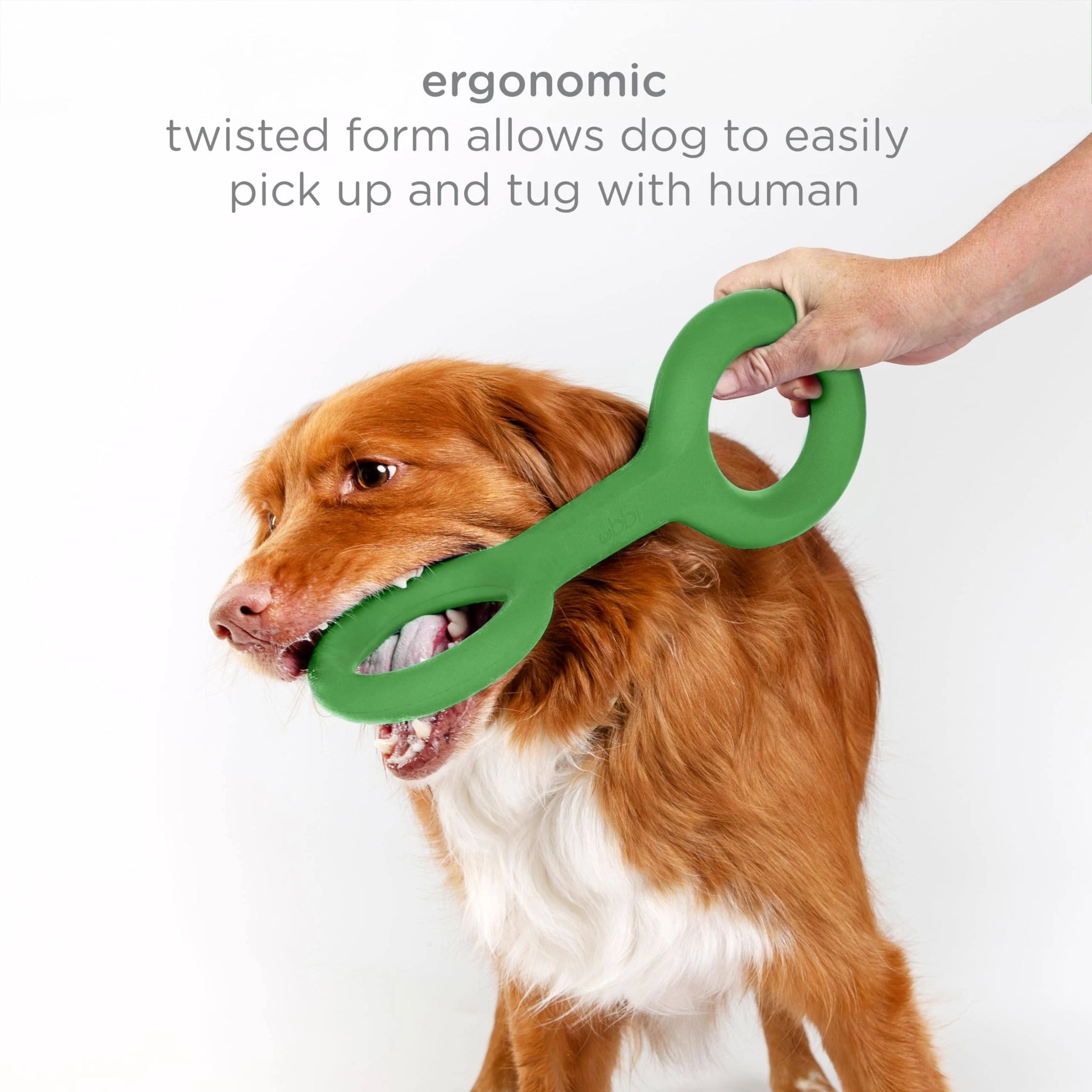 Ubbi Tuggle Dog Toy, Durable Rubber with Ergonomic Grip, For Medium To Large Dog ...