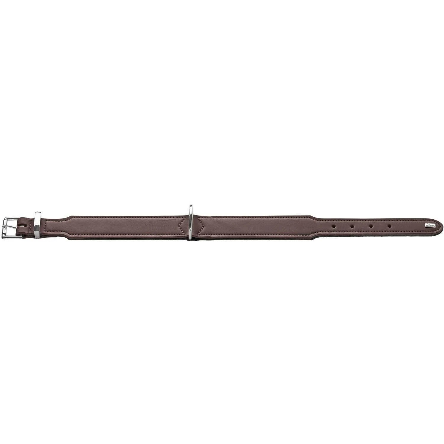 Hunter Hundehalsband Basic, 47-54 cm, Brown/Black