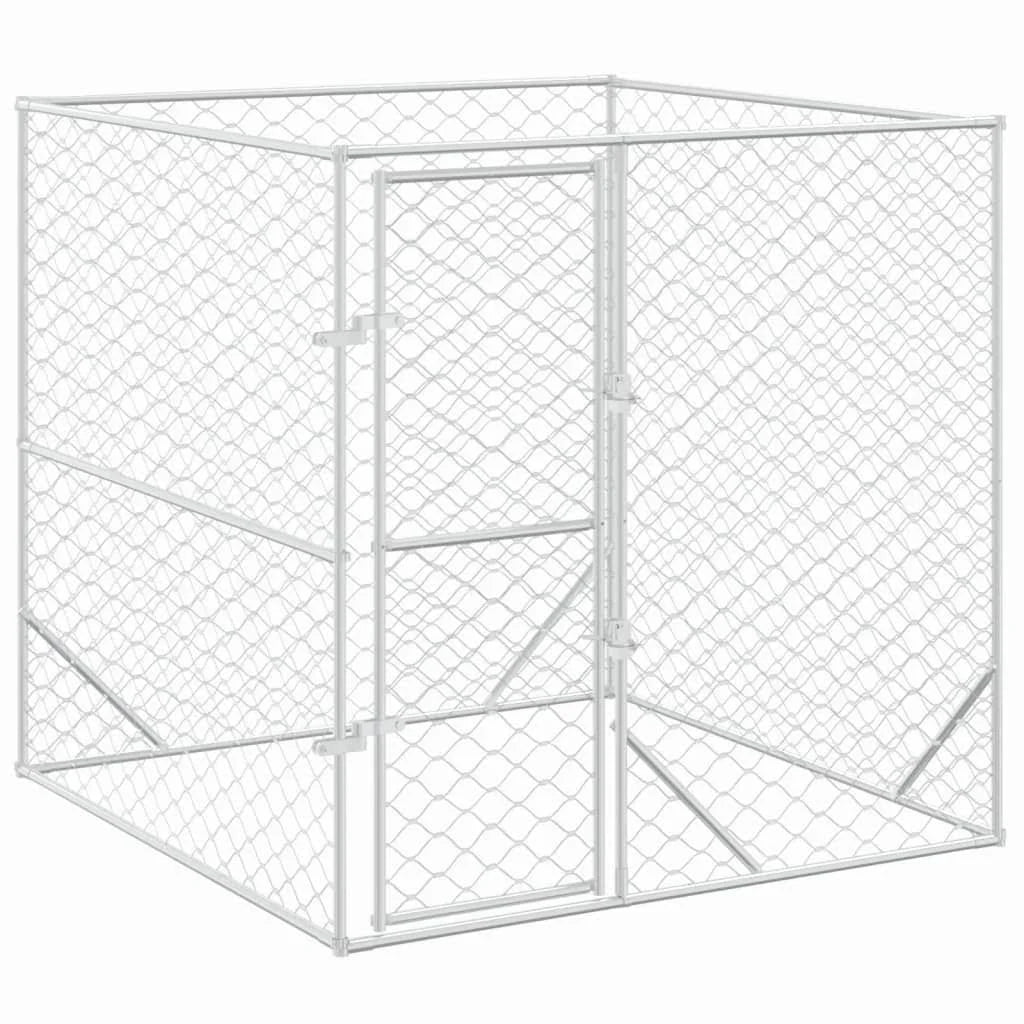 vidaXL Outdoor Dog Kennel Silver 6x2x2 M Galvanised Steel