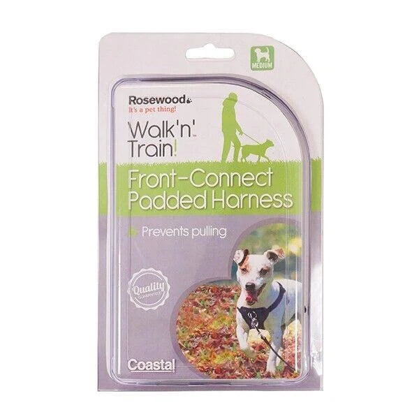 Rosewood Front Connect Walk N Train Dog Harness. Sml Med. Lge
