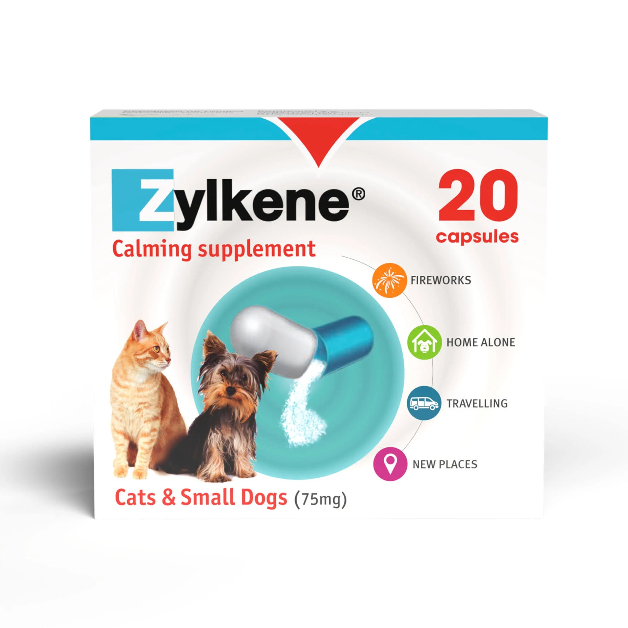 Zylkene For Cats & Small Dogs - 75mg - 20 Capsules