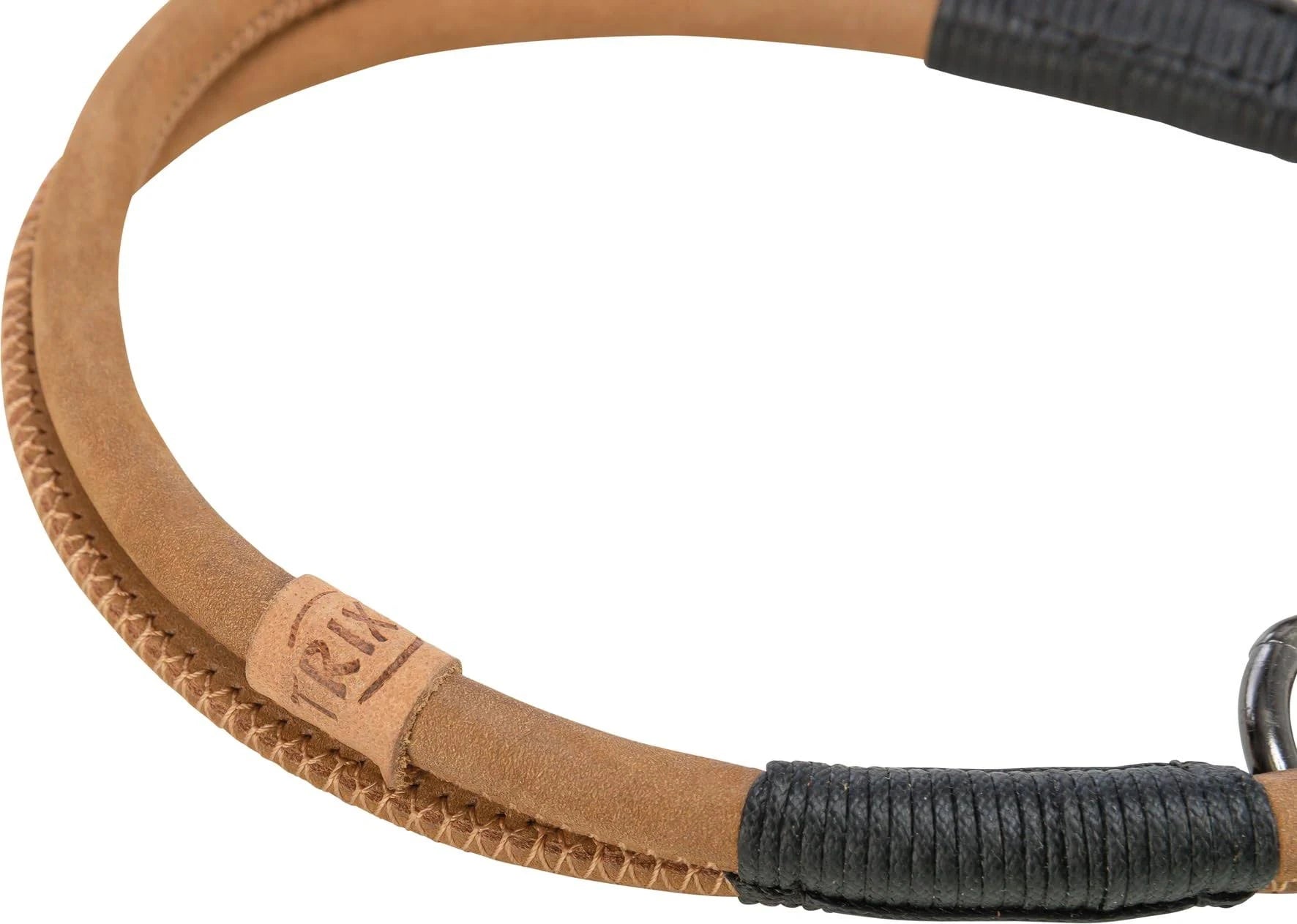 Trixie Be Nordic Semi-Choke Leather Collar For Dogs Brown - 35cmx5mm