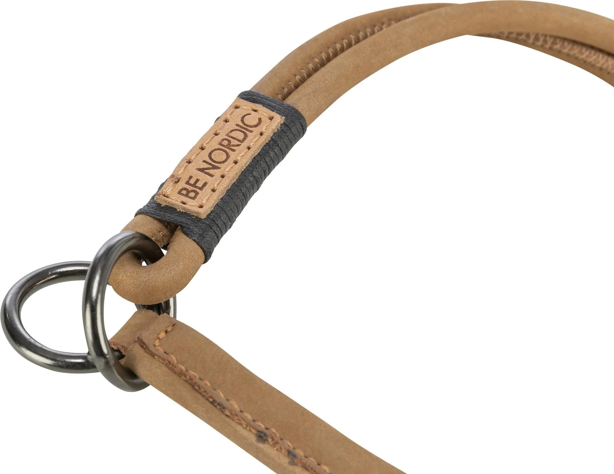 Trixie Be Nordic Semi-Choke Leather Collar For Dogs Brown - 35cmx5mm