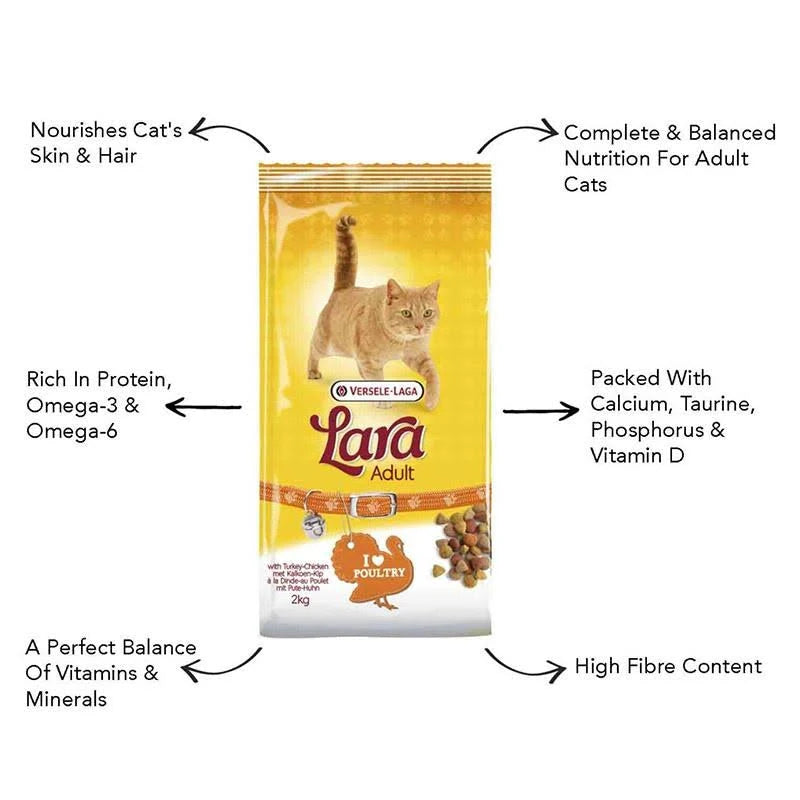 no pork Versele-Laga Lara Adult Indoor with Chicken and Turkey 2kg