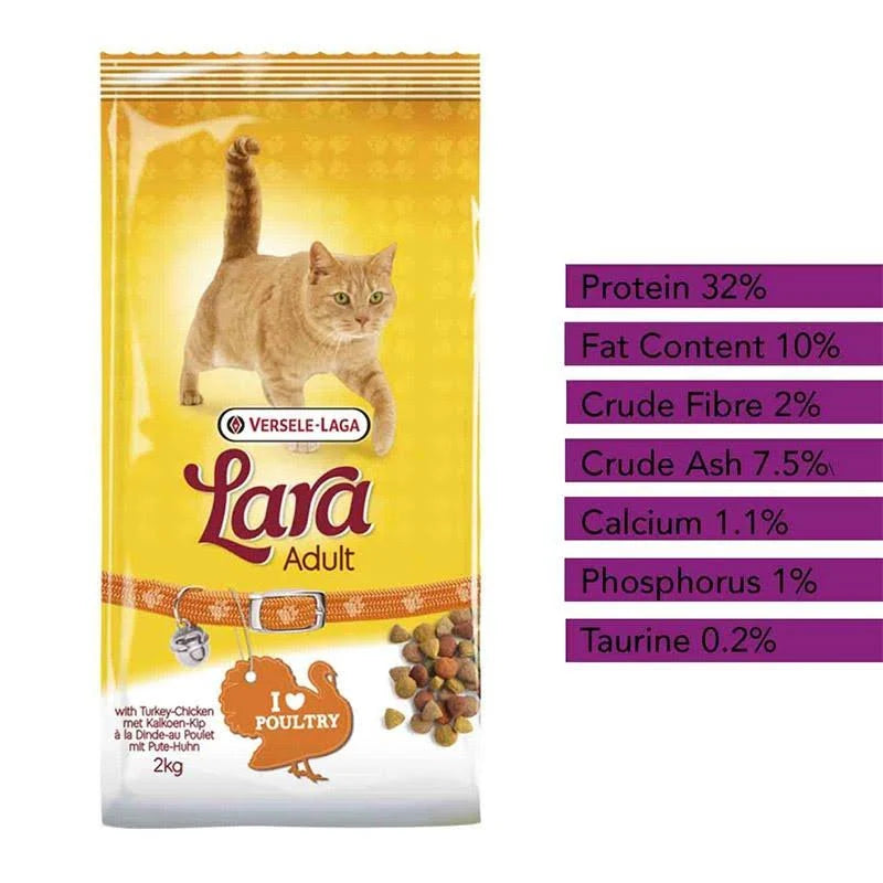 no pork Versele-Laga Lara Adult Indoor with Chicken and Turkey 2kg