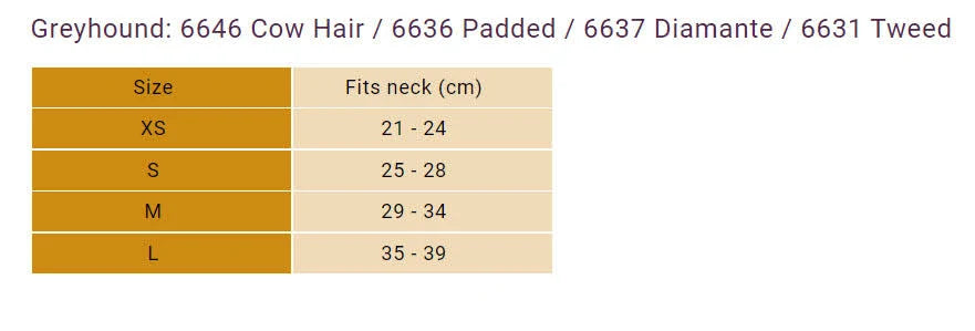 Digby & Fox Padded Greyhound Collar Black Small