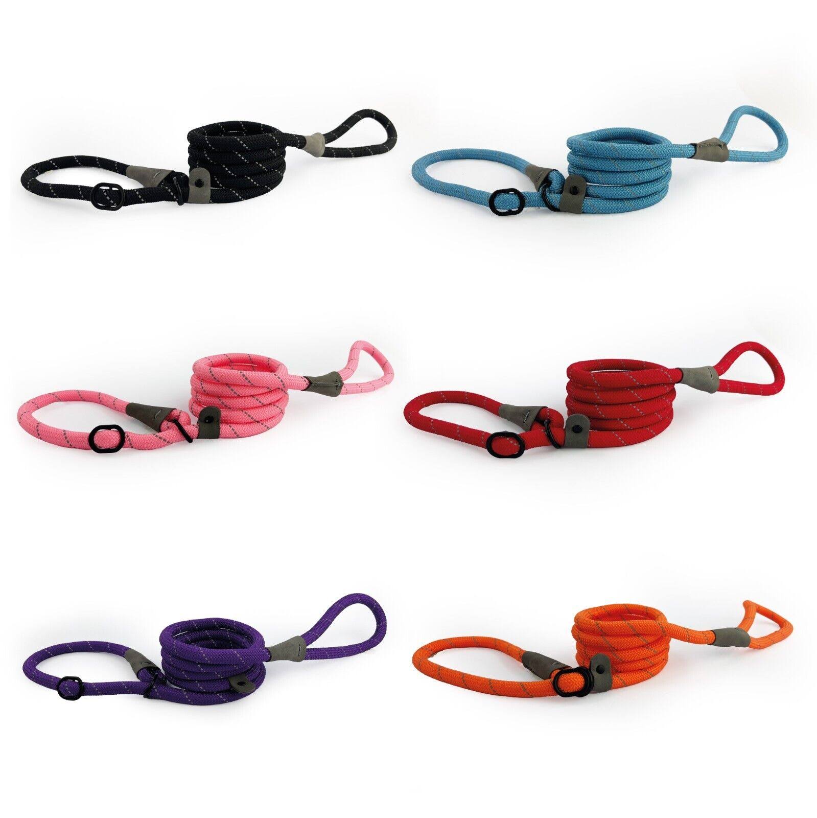 HugglePets - Advanced Reflective Slip Rope Dog Lead - Black