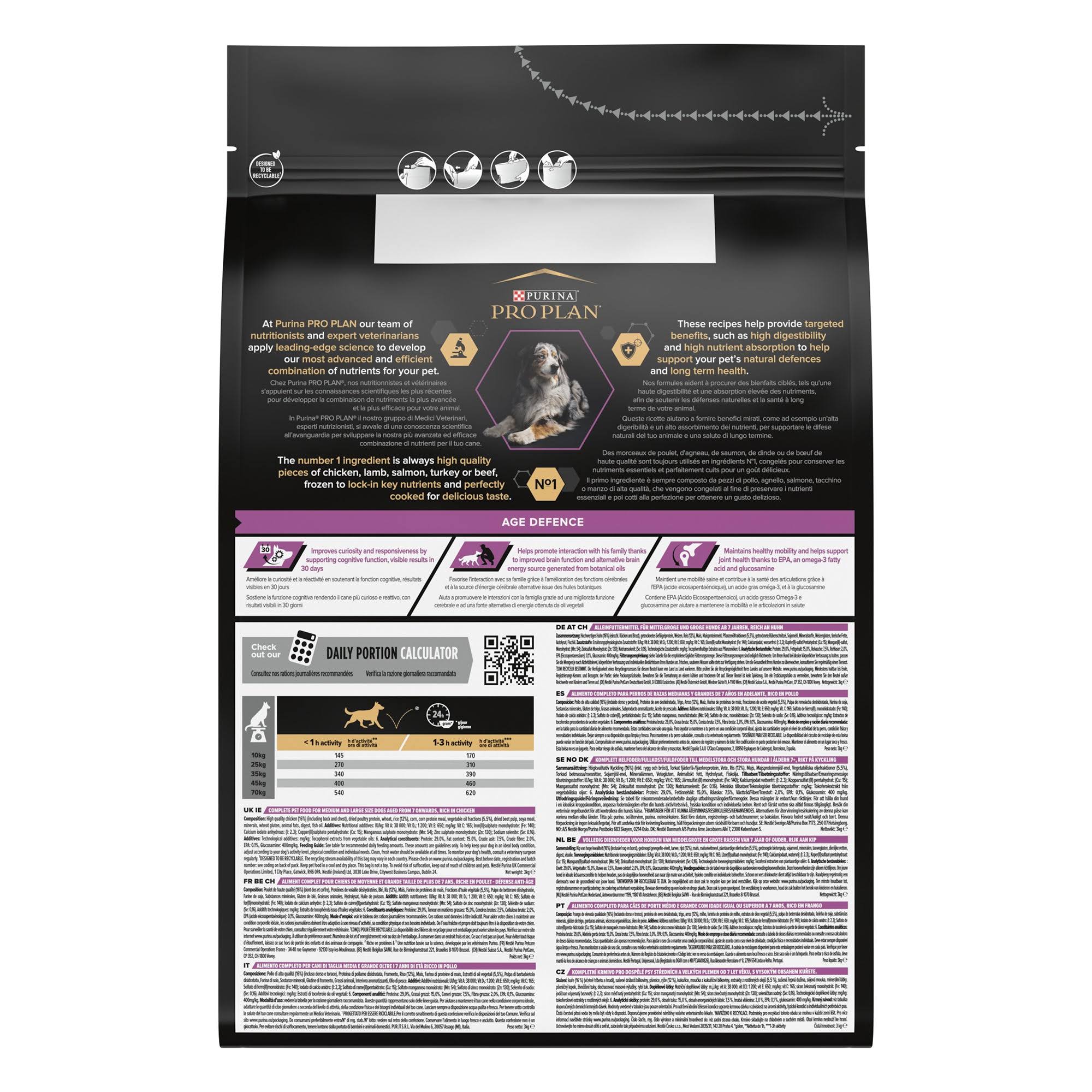 PURINA Pro Plan Age Defence Medium & Large Adult 7+ - dry dog food - 14kg