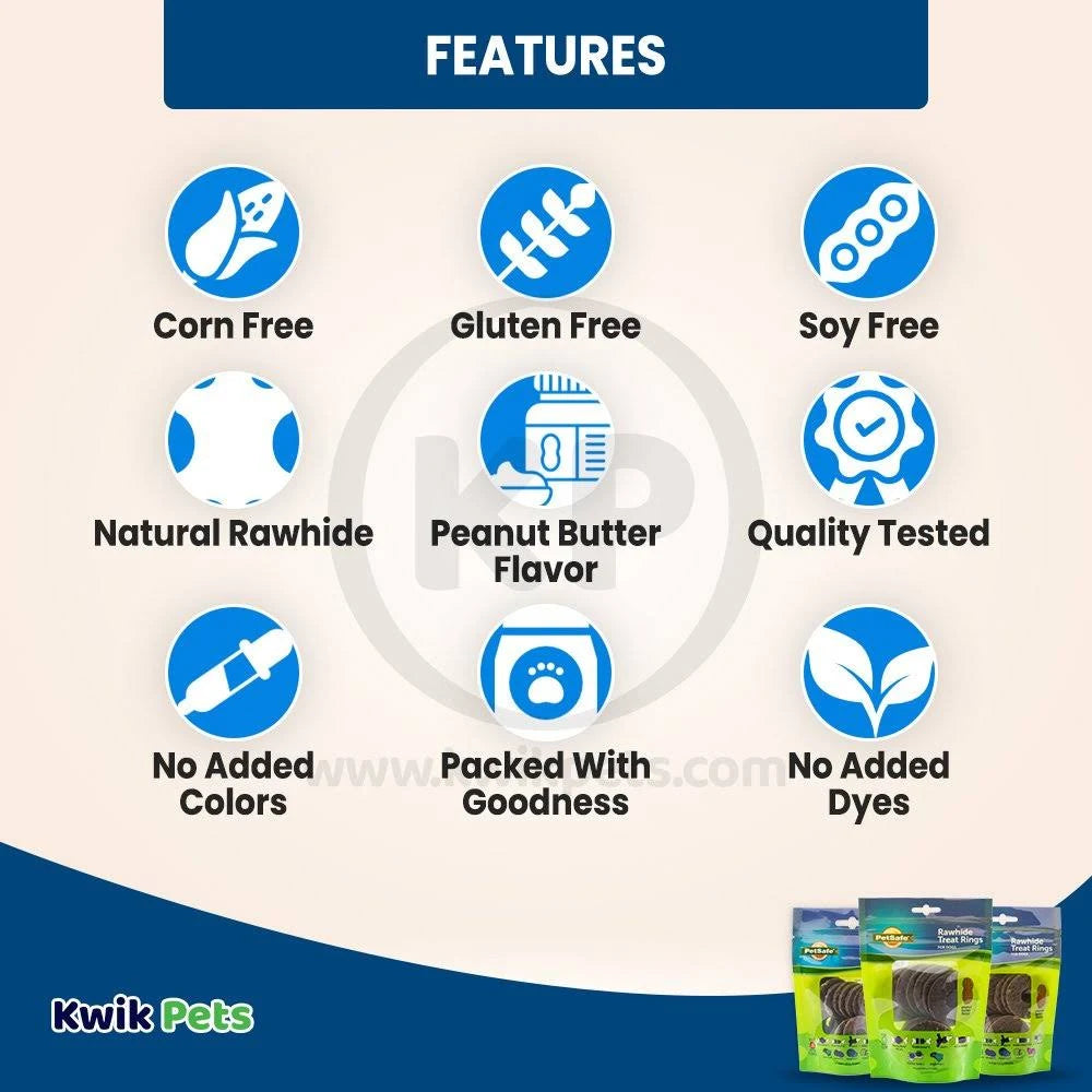 PetSafe Busy Buddy Rawhide Treat Rings | Petsmart