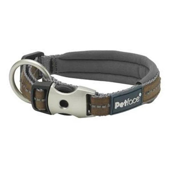 Petface Signature Padded Dog Collar Red Paws Small