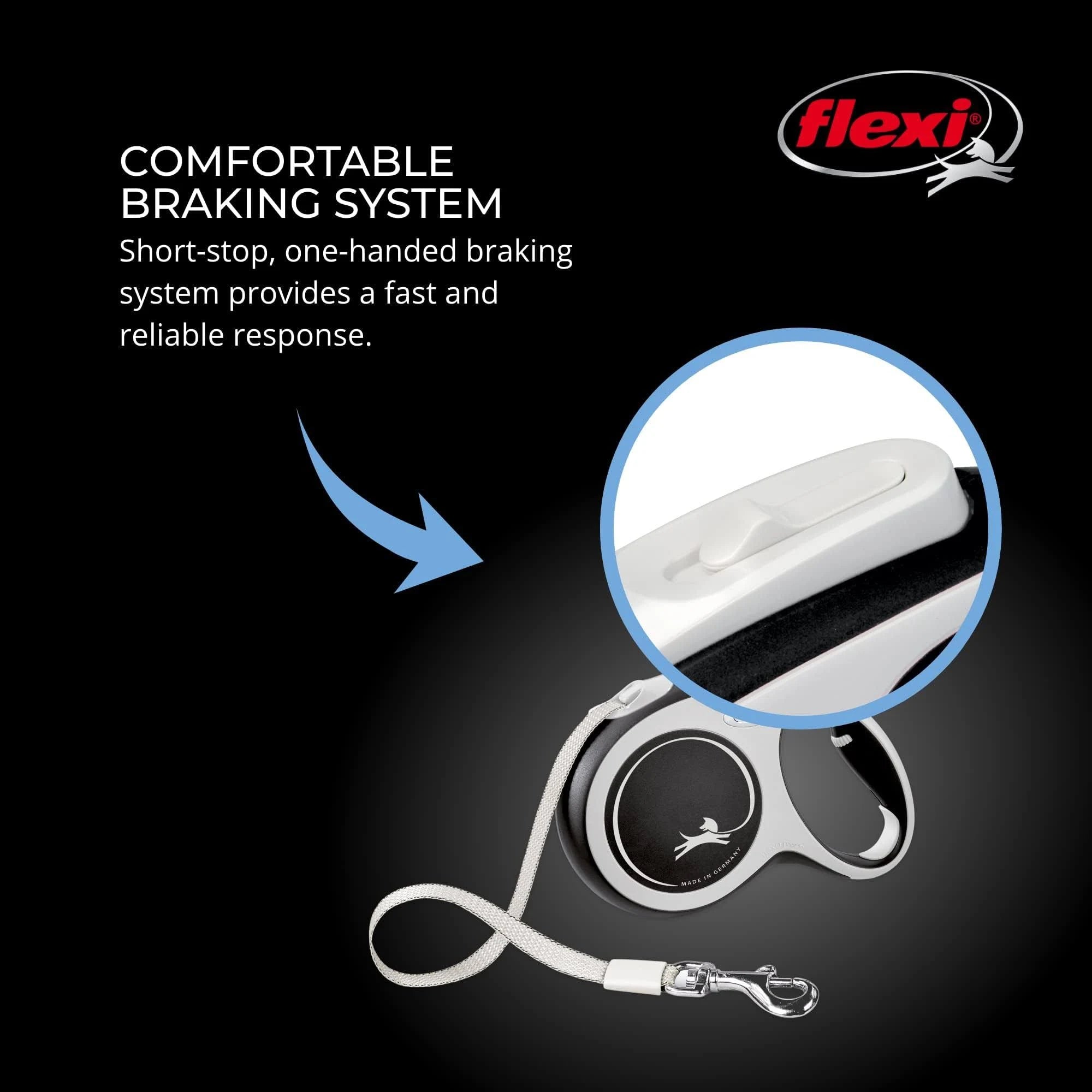 Flexi New Comfort Retractable Dog Leash (tape), For Dogs Up To 55lbs, 16 Ft ...