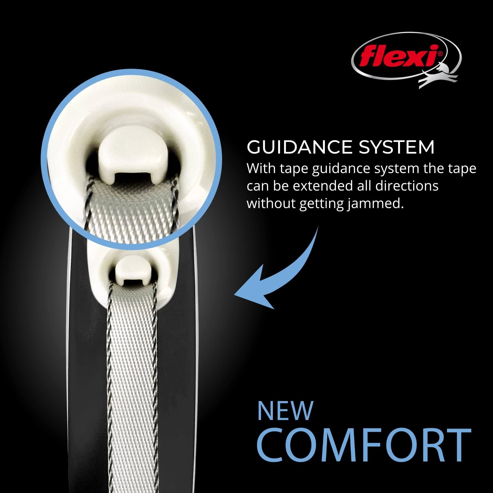 Flexi New Comfort Retractable Dog Leash (tape), For Dogs Up To 55lbs, 16 Ft ...