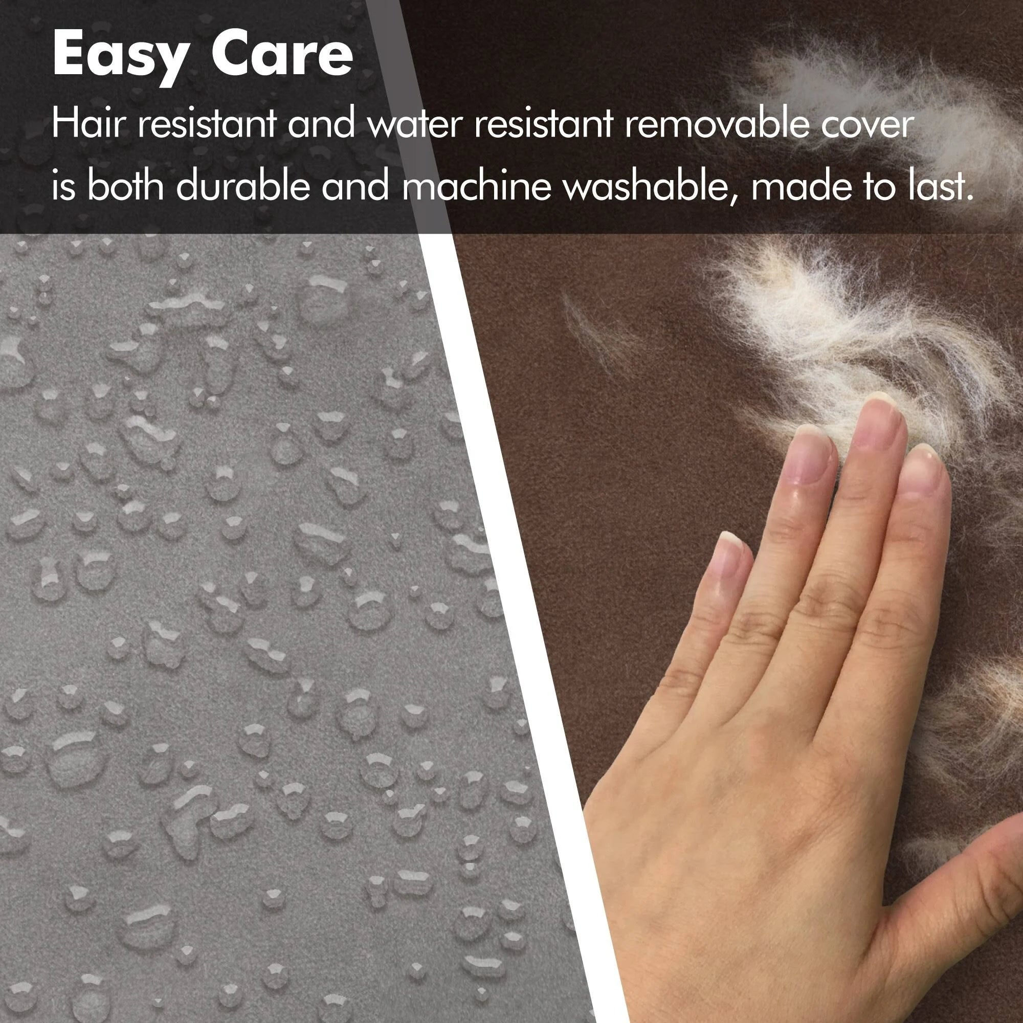 Friends Forever Chester Pet Couch with Solid Memory Foam - Pewter