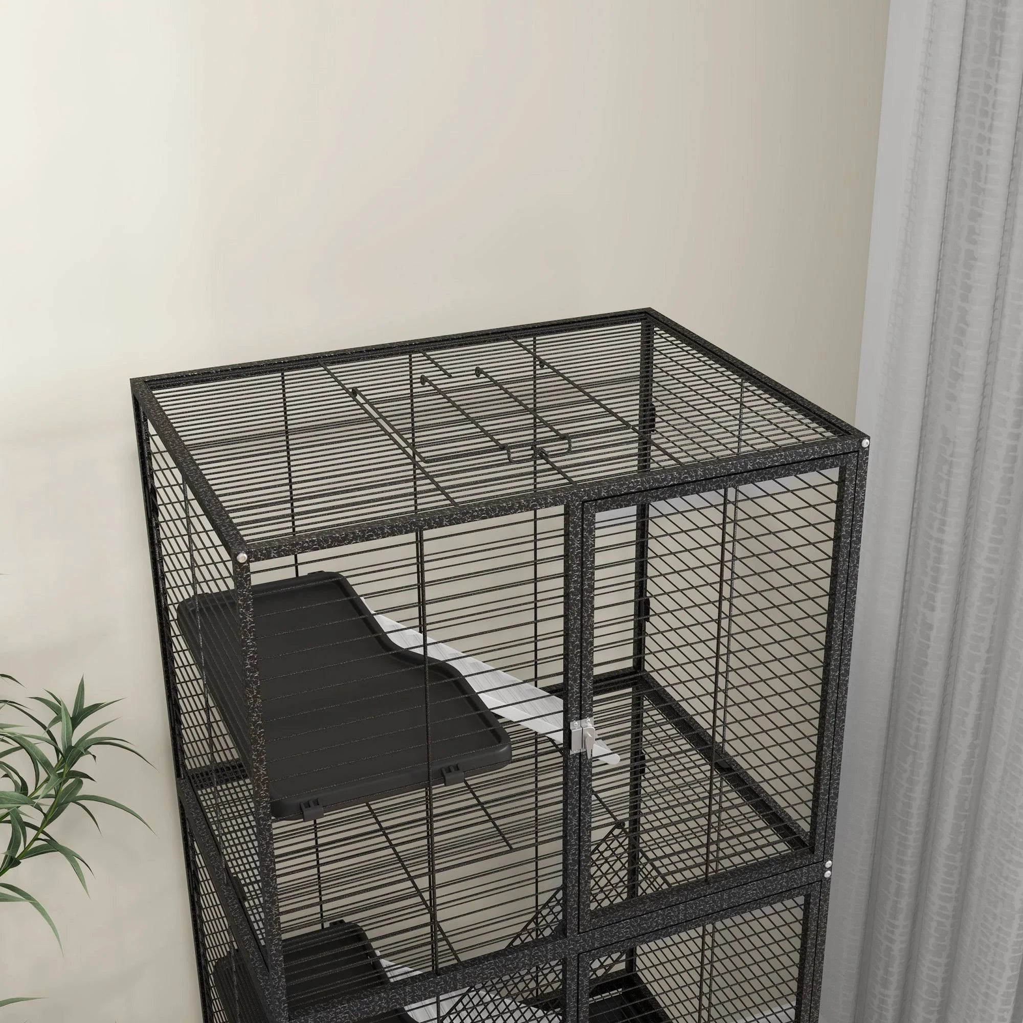 PawHut Ferret Cage 136cm Rolling Small Animal Cage