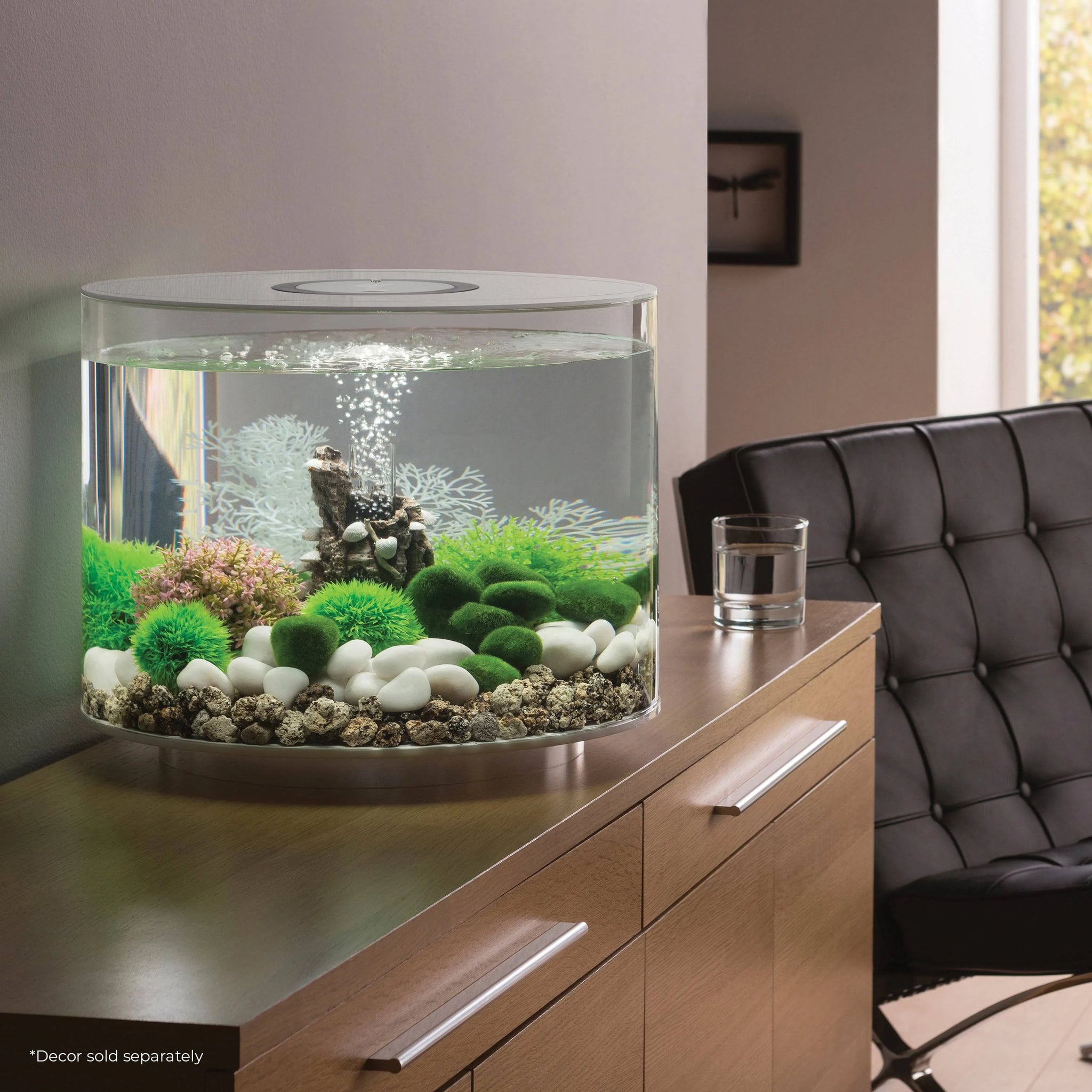 Tube 35L White Aquarium with MCR LED Lighting - biOrb