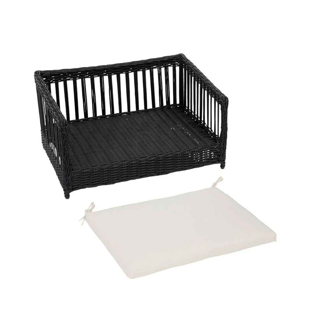 Teamson Pets Indoor Outdoor Rattan Cat Or Small Dog Bed Sofa Water Resistant