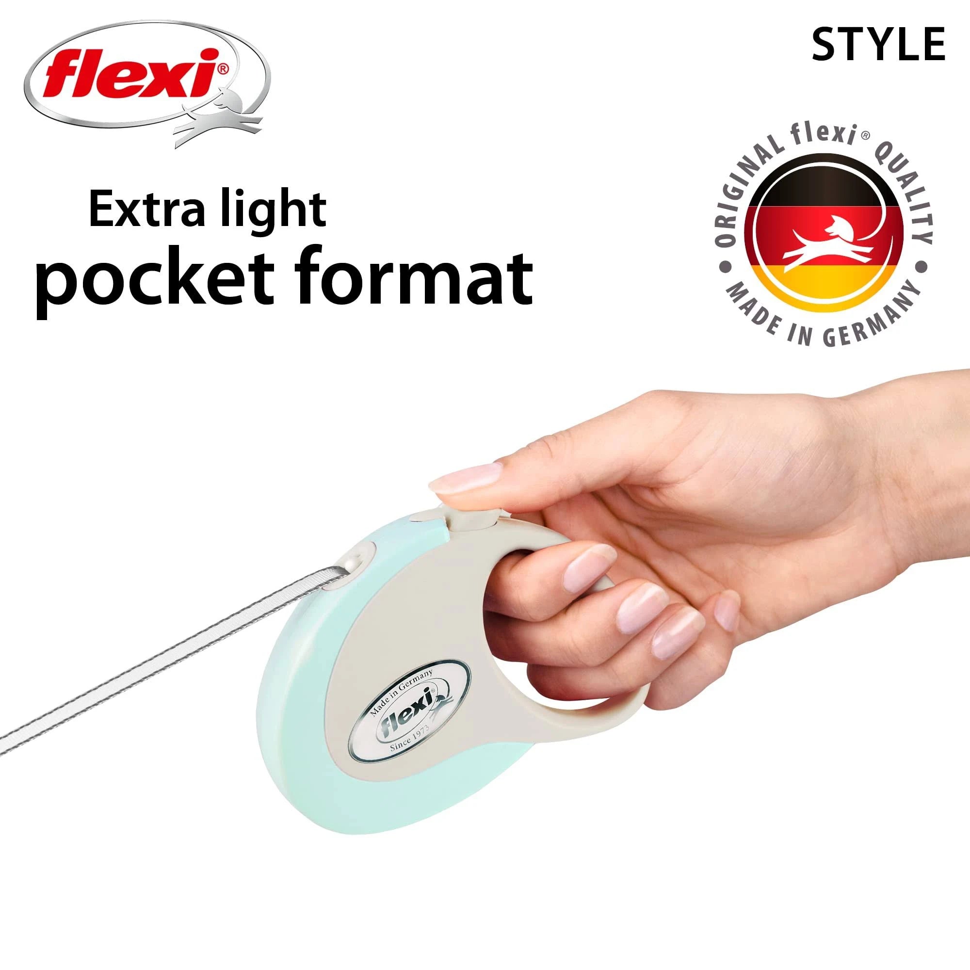 Flexi Style Tape Dog Lead 3M Mint - Small