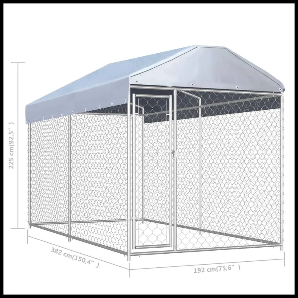 vidaXL Outdoor Dog Kennel 193x193x185 cm