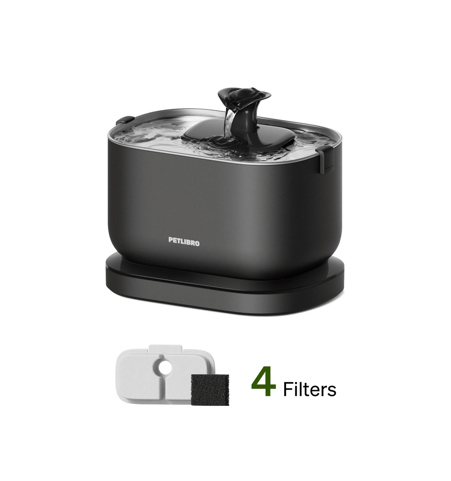 PETLIBRO Dockstream Wireless & Battery Operated Cat Water Fountain, Black ...