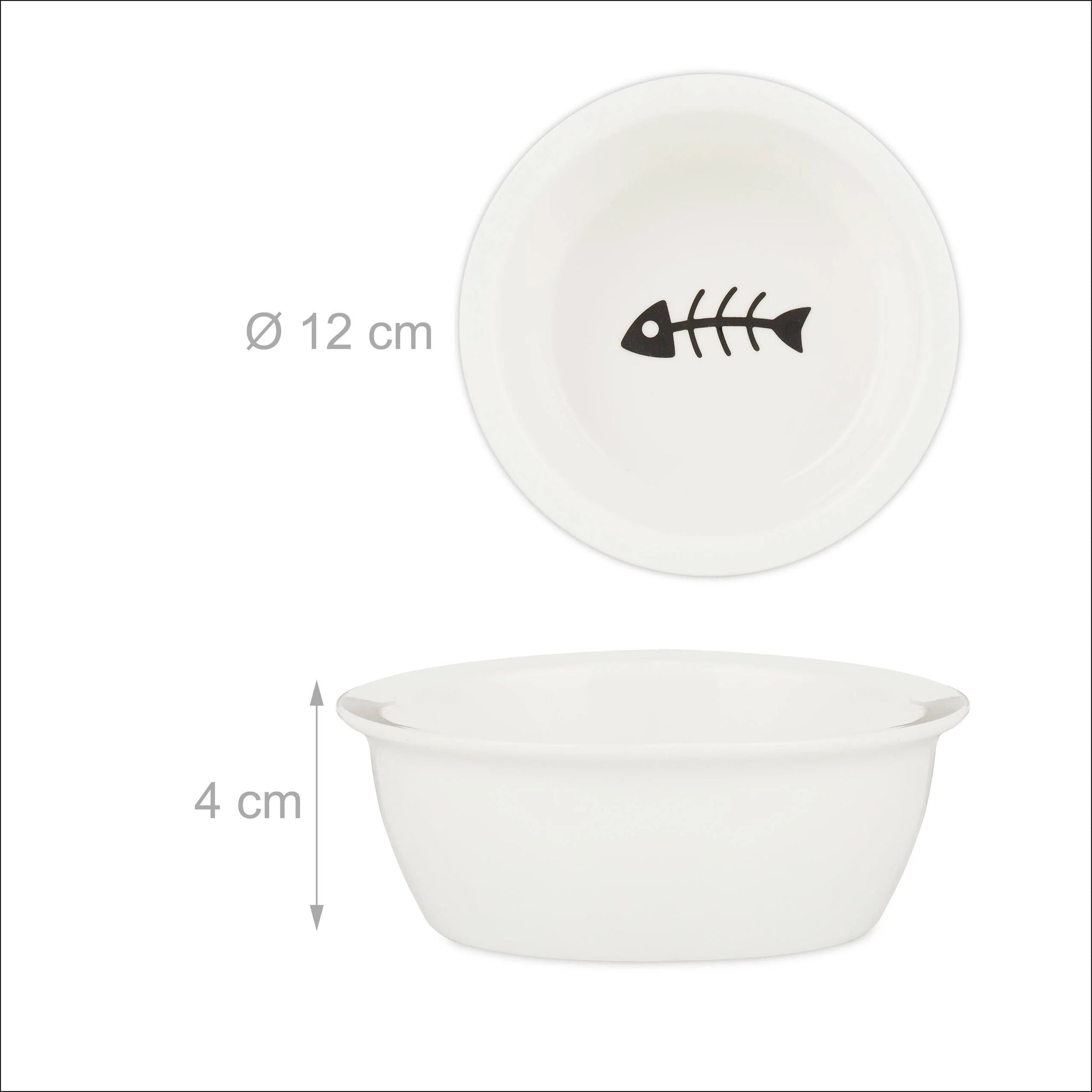 Relaxdays Bamboo Dog Feeding Station, 2 Ceramic Bowls, Water & Food, Dishwasher ...