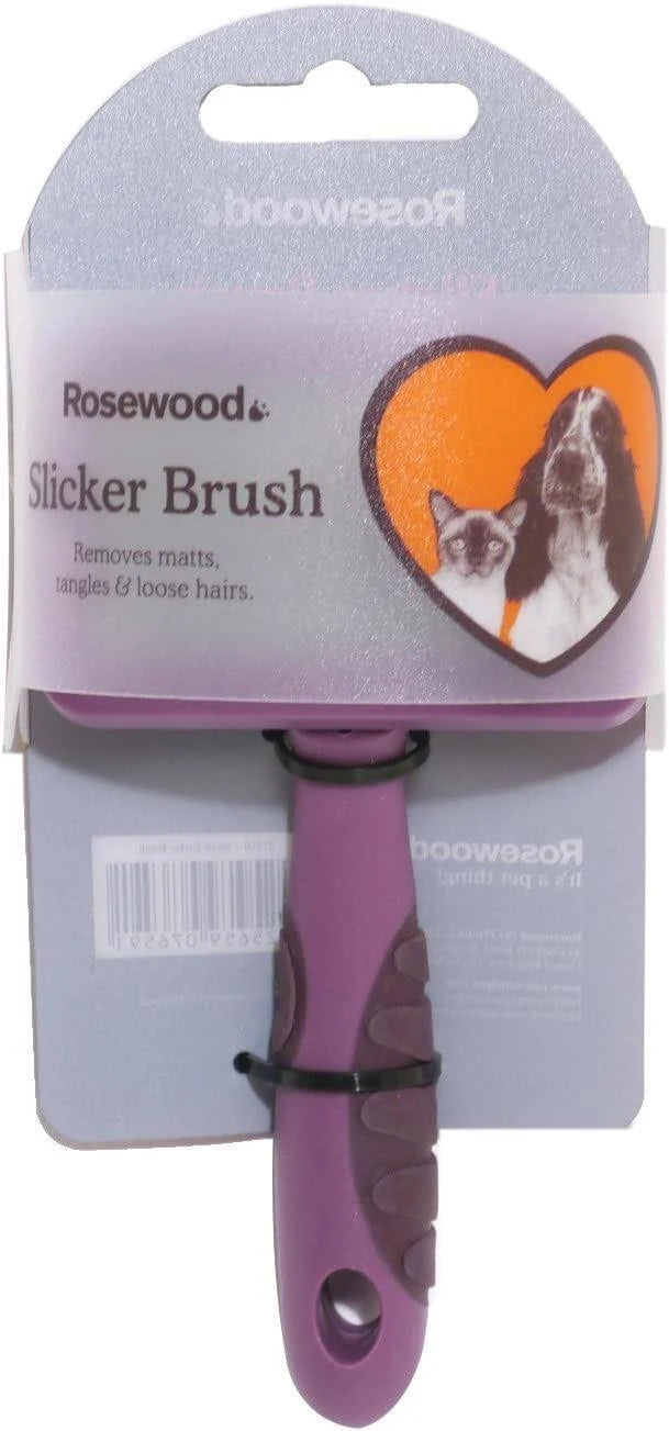 Rosewood Soft Protection Salon Grooming Slicker Brush, Small