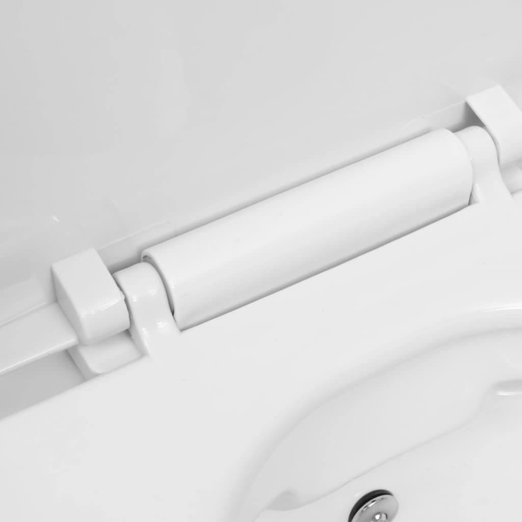 vidaXL Wall Hung Rimless Toilet with Bidet Function Ceramic Black