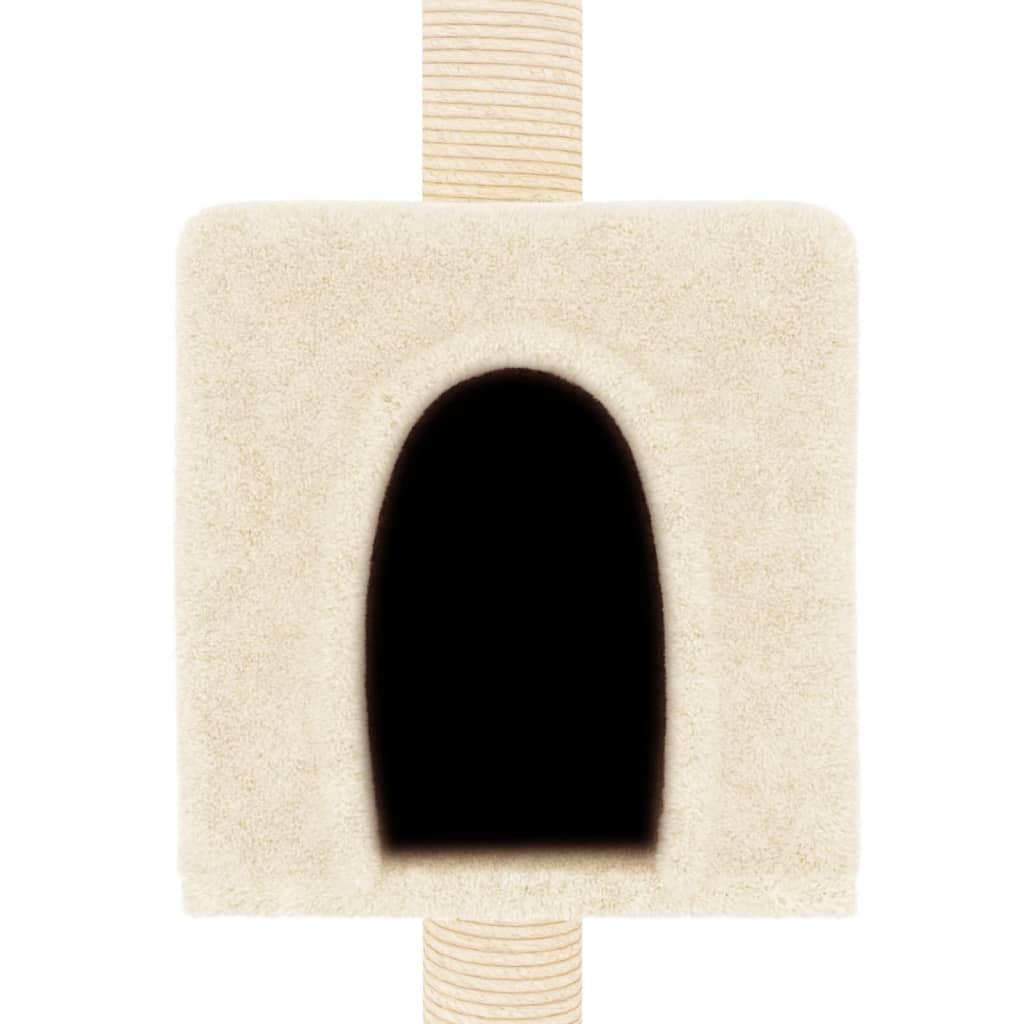 vidaXL Cat Tree with Sisal Scratching Posts Cream 180 cm