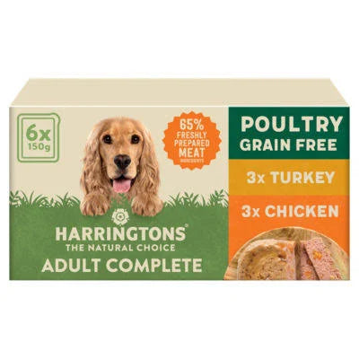 Harringtons Poultry Selection Box Adult Wet Dog Food 6 x 150G
