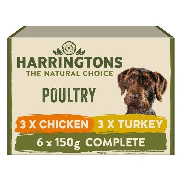 Harringtons Poultry Selection Box Adult Wet Dog Food 6 x 150G