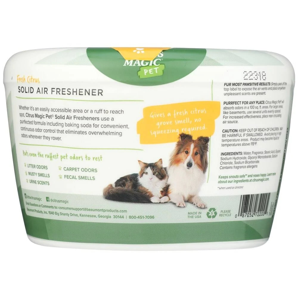 Citrus Magic - Pet Solid Air Freshener Odor Absorbing Fresh Citrus - 20 oz.
