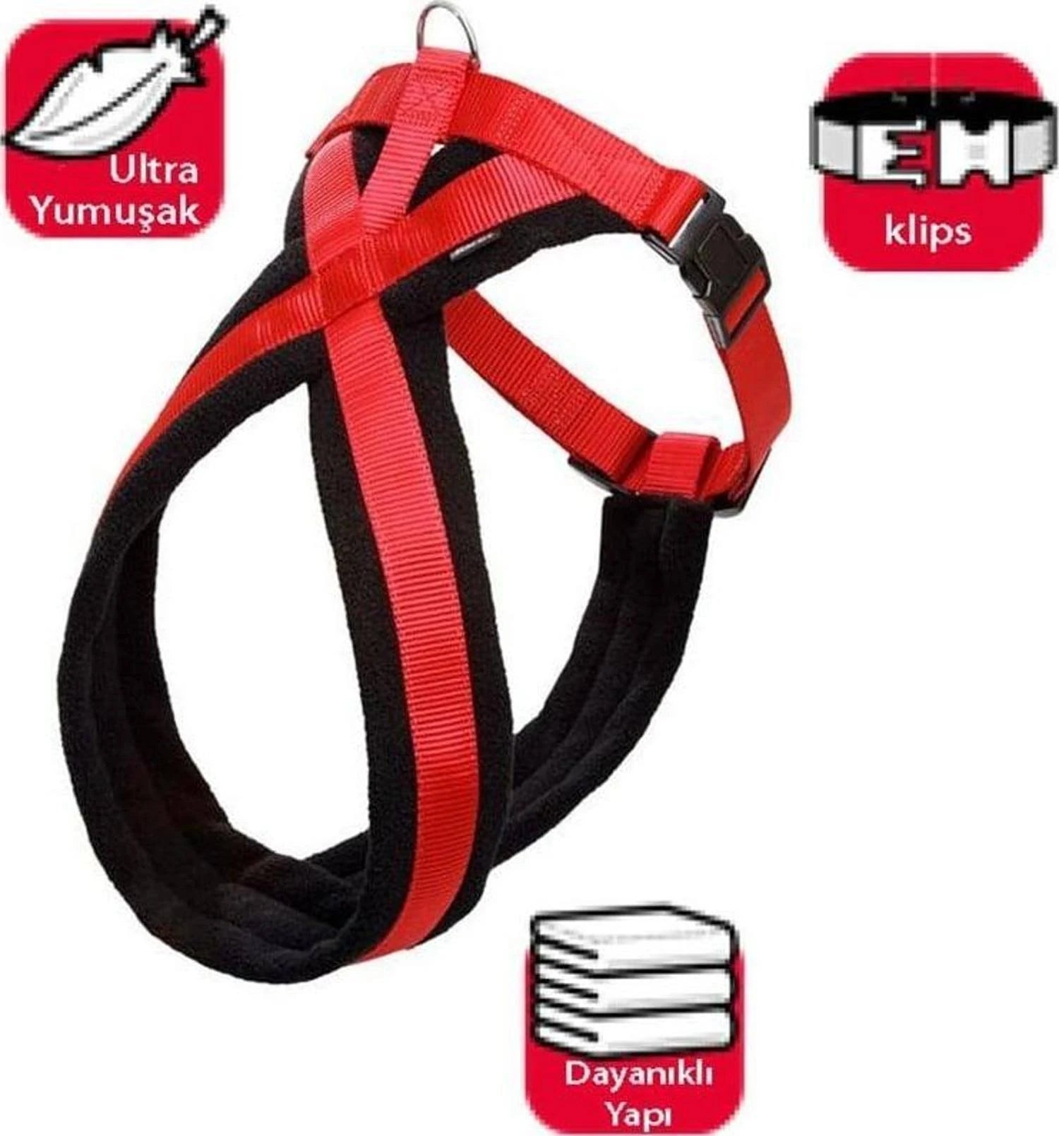 Karlie Flamingo Art Sportiv Plus 1031182 Cross Harness 25 mm 58-70 cm Black/Red