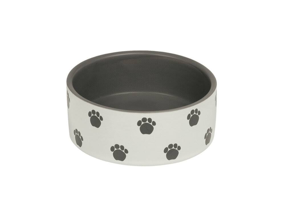 Nobby Pata Ceramic Bowl, Grey/White, Diameter 12 x 4.5 cm, 0.25 L, Pack of 1