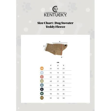 Kentucky Teddy Fleece Dog Sweater Large