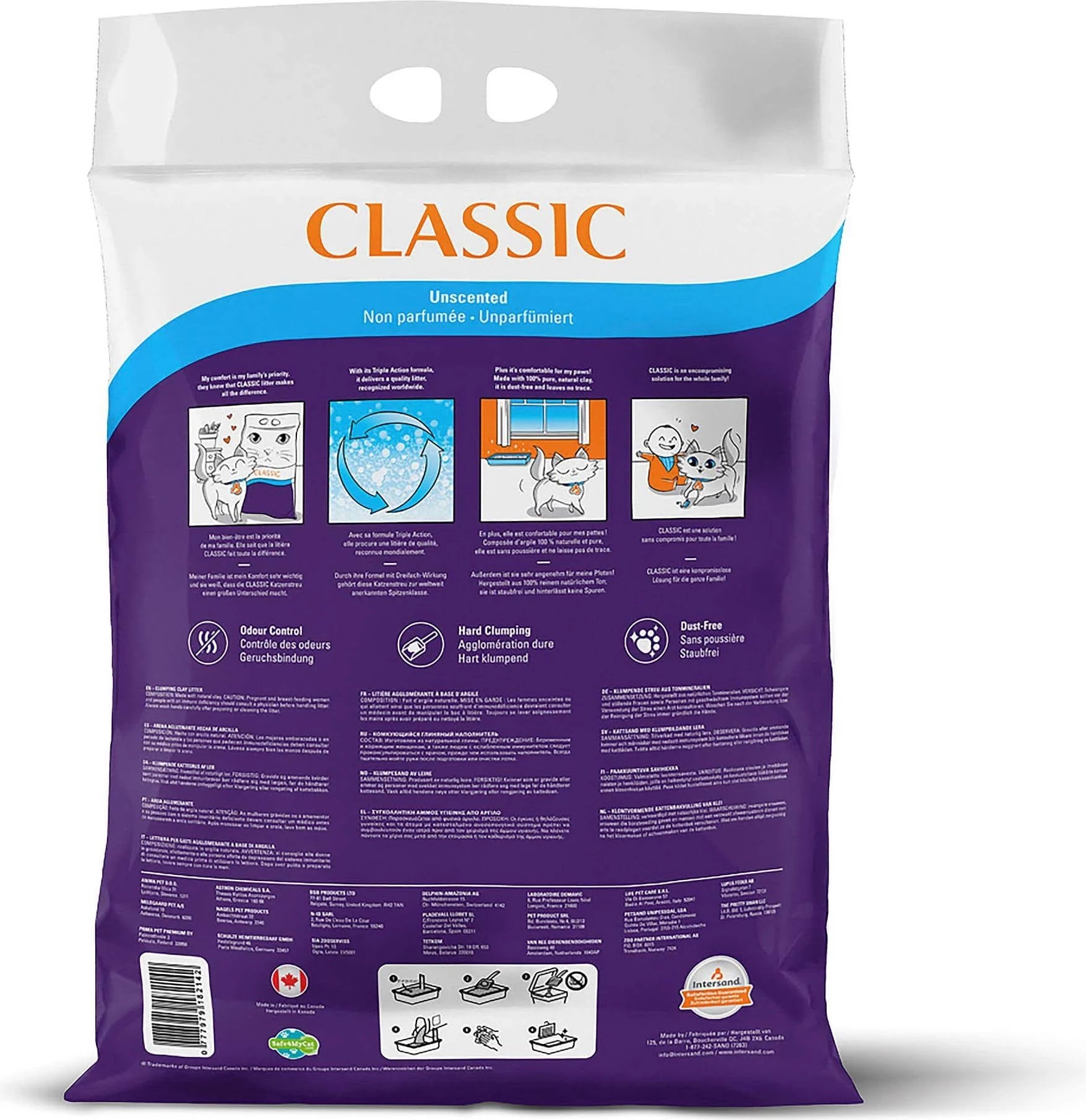 Intersand Classic Unscented Cat Litter - 14kg