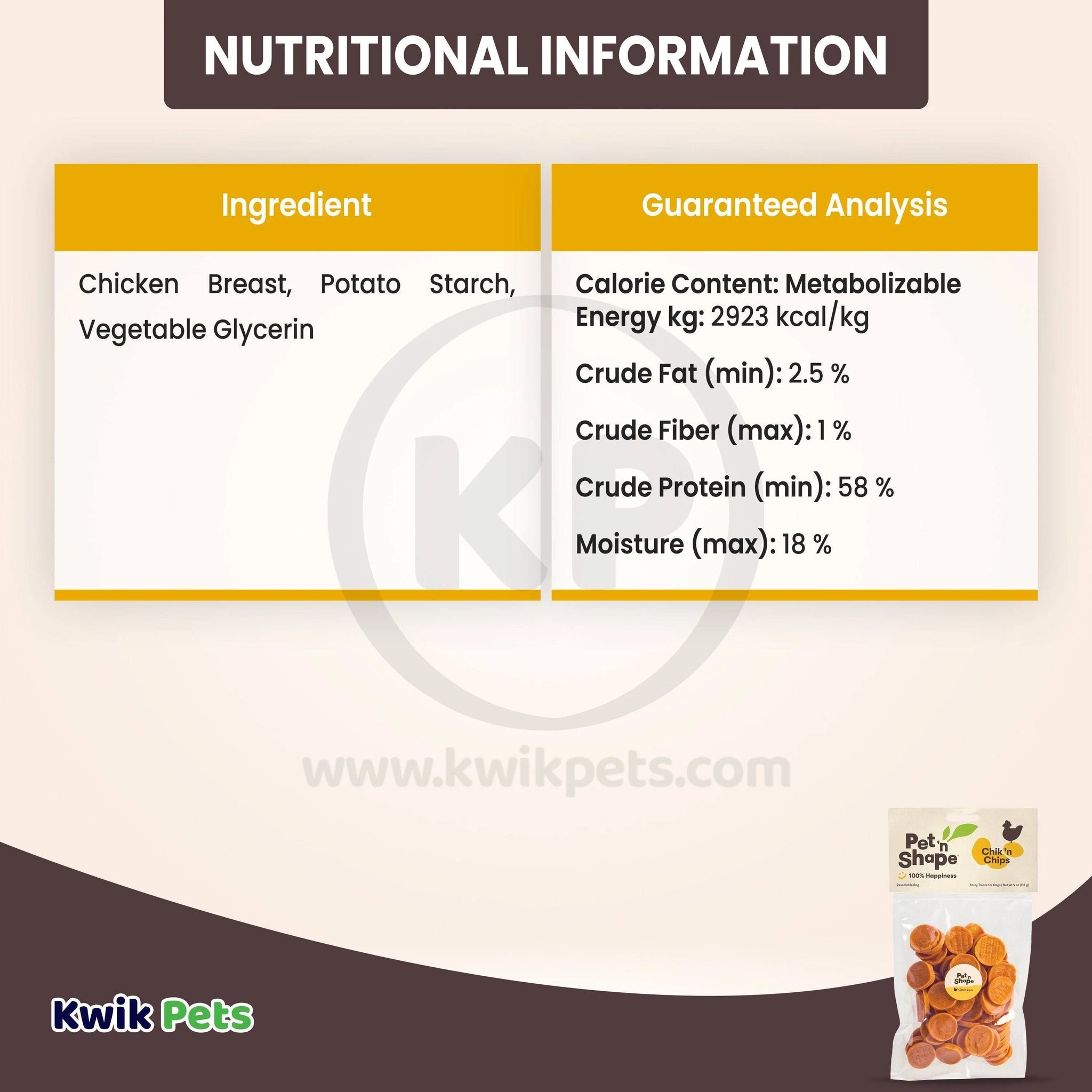 Pet 'N Shape Chik 'N Chips Dog Treats 4 oz