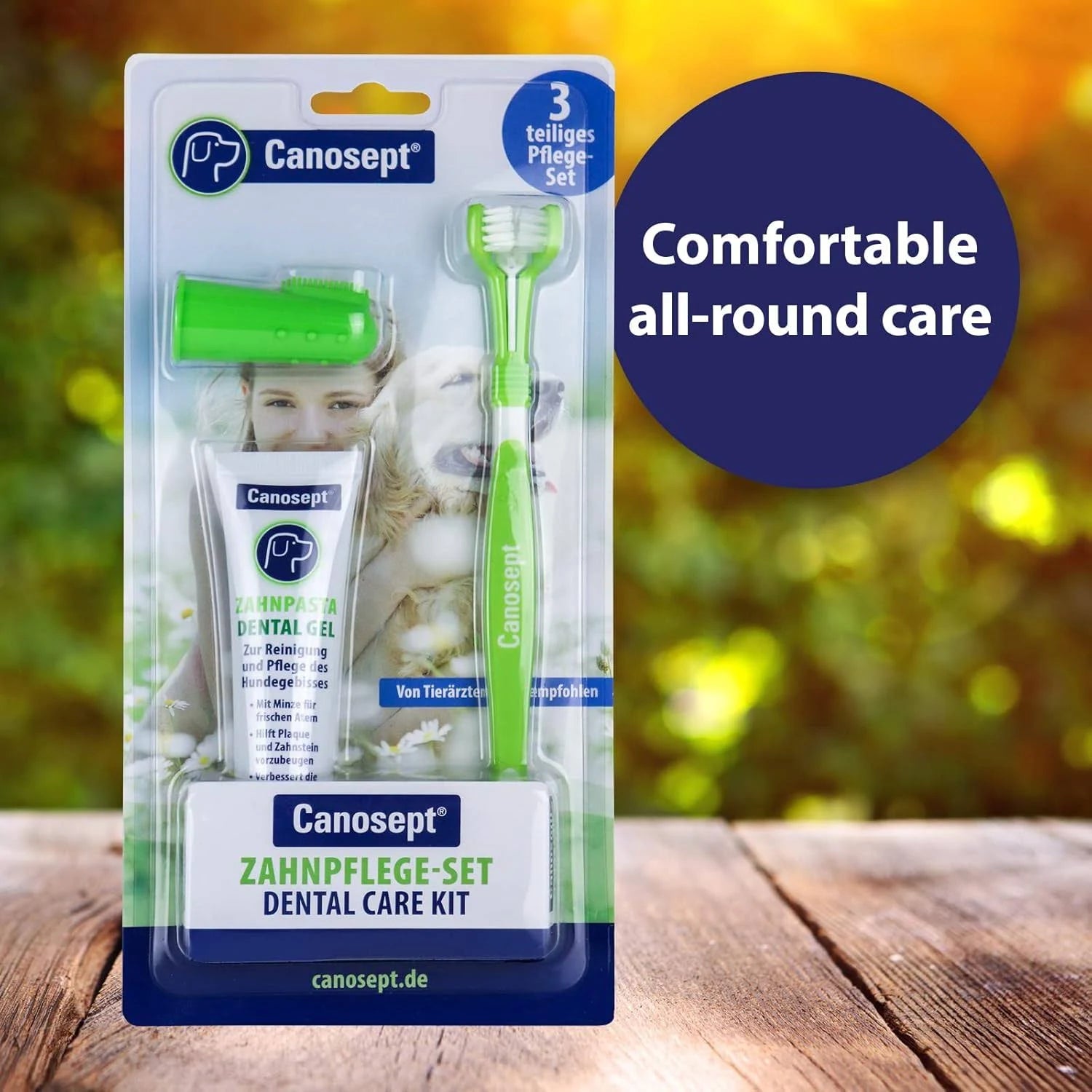 Canosept Dog Dental Care Kit (3 Pieces) - Dog Toothbrush and Toothpaste - Dog ...