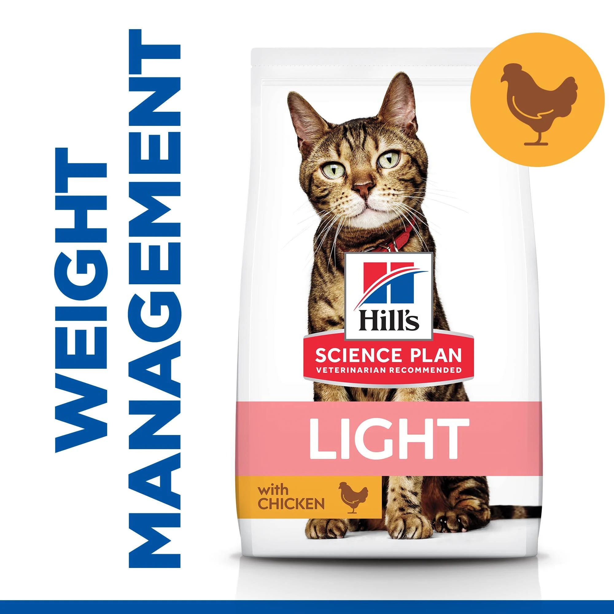 Hill's Science Plan Adult Light Chicken Dry Cat Food - 3kg