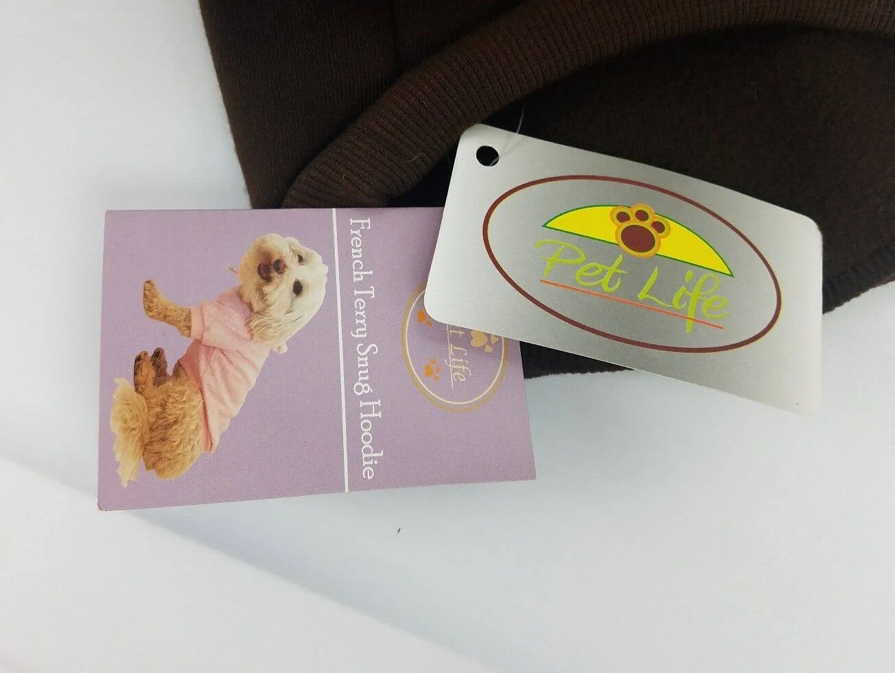 Pet Life French Terry Snug Hoodie Cocoa Brown Size Extra Small